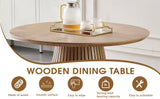 Wooden Dining Table with Oval Top and Slatted Legs
