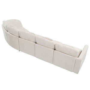 U_Style Modern 5-Seater Curved Modular Sectional Sofa