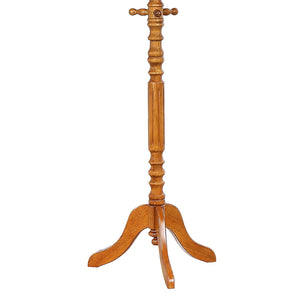 Cosman - 11 Hook Freestanding Coat Rack With Hanger - Brown