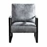 Classic Mid Century Modern Accent Chair With Durable Square Metal Frame, Armchair