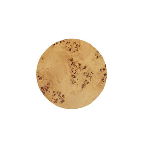 Nebula 22' Accent Pillar Side Table Warm Natural Brown Burl Wood