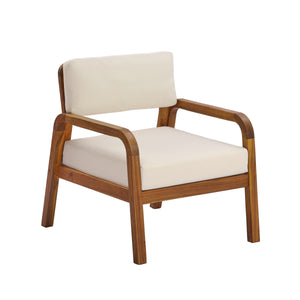 4-Pieces Outdoor Sofa Set with Cushions - Teak