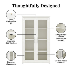 Lulu - Curio Cabinet - White Oak