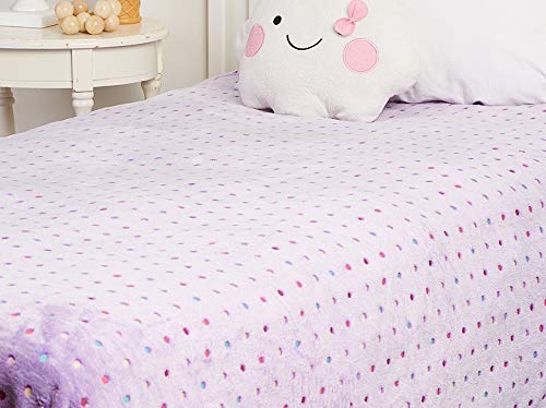 Faith, Hope, Love Home Decor Velvet Touch Rainbow Polka Dot Throw Fleece Blanket