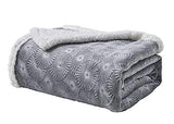 Decor&More Bon Iver Collection Extra Soft Bursting Fireworks Embossed Microplush Throw Blanket with Sherpa Backing (50" x 60")