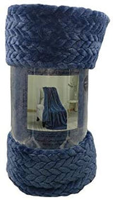 Noble house oversized and extra heavy chevron braided throw blanket (50" x 70")