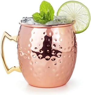 16 oz. Hammered Copper Moscow Mule Mugs (Set of 4)