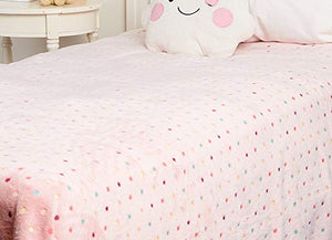 Faith, Hope, Love Home Decor Velvet Touch Rainbow Polka Dot Throw Fleece Blanket