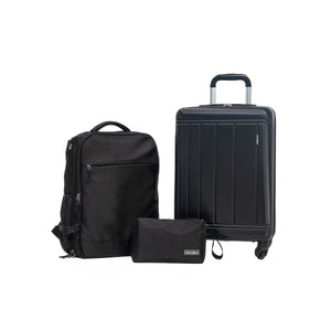 9-Piece Black Luggage Set by GigaTech with TSA Lock
