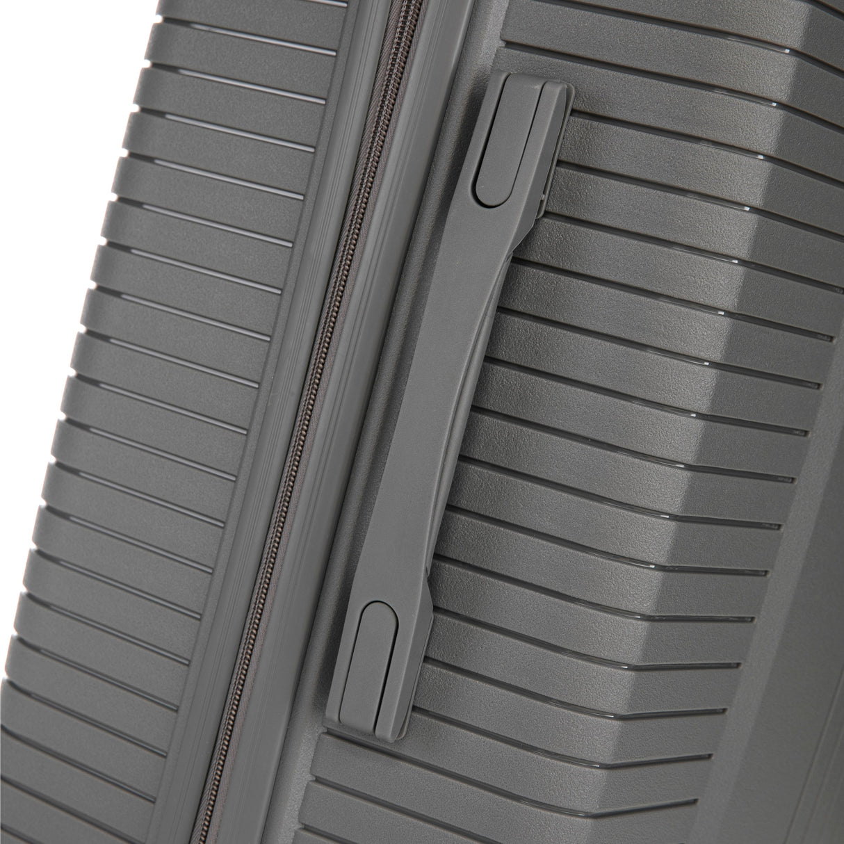 3-Piece PP Spinner Wheel Luggage Set 20/24/28 Silver Grey