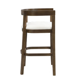 Modern Rubberwood Bar Stool Set with Upholstered Seats