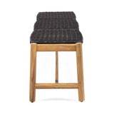 Cambria Rustic 3-Seater Bench with Teak Finish Acacia Wood