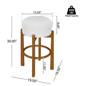 Vera Indoor Wooden Upholstered Barstool