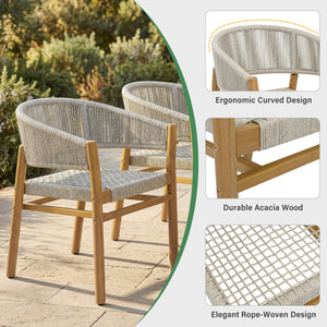 Outdoor Accent Chair Set for 2 Persons