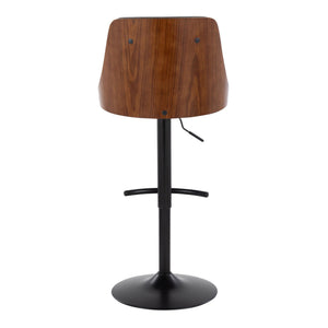 Gianna - Mid Century Modern Adjustable Barstool, Swivel With Rounded T Footrest (Set of 2)