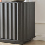 Modern 64-Inch Wavy TV Cabinet with LED Lights