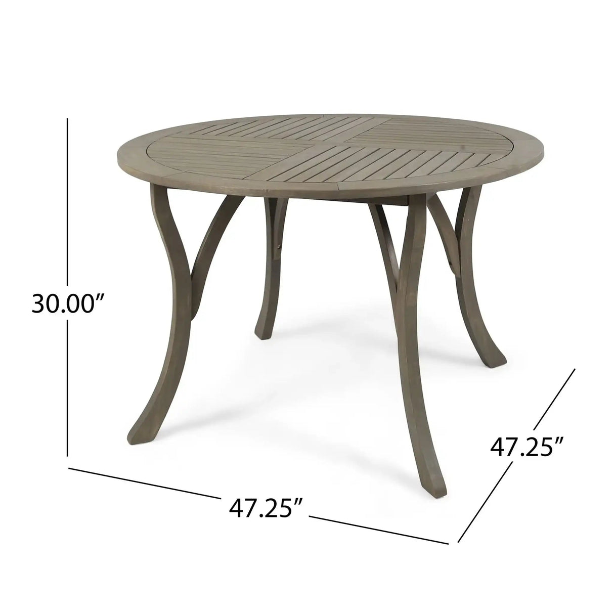 Hermosa Outdoor Acacia Wood Table Circular Design
