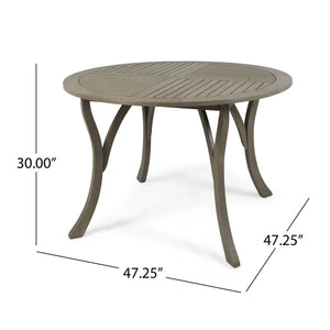 Hermosa Outdoor Acacia Wood Table Circular Design