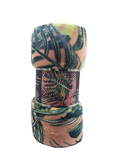 Decor&More Tropical Summer Novelty Velvet Fleece Throw Blanket (50" x 60")