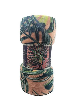 Decor&More Tropical Summer Novelty Velvet Fleece Throw Blanket (50" x 60")