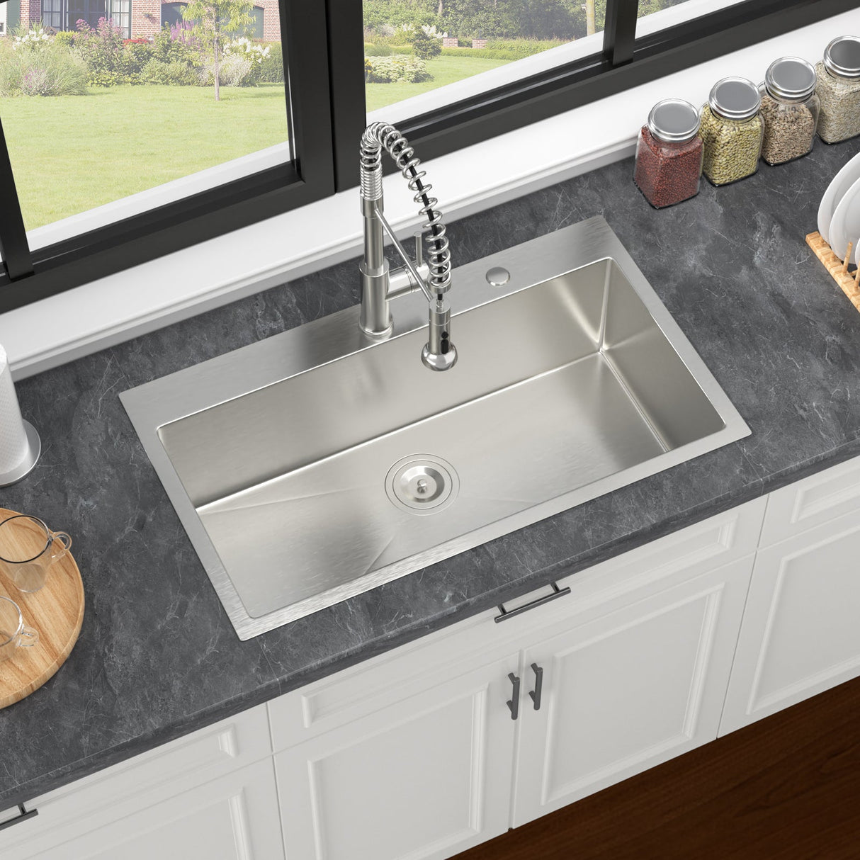 33 Inch Topmount Sink - Stainless Steel Kitchen Sink