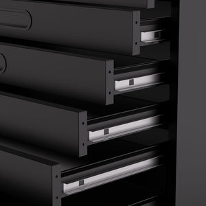 Rolling Tool Cabinet Heavy Duty Garage Storage With Lockable Doors & Drawers