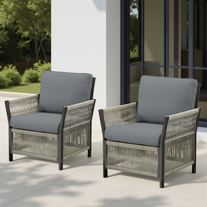 Outdoor Patio Arm Chairs Set of 2