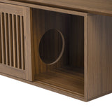 Mid-Century Modern 2-in-1 Extendable Walnut TV Stand