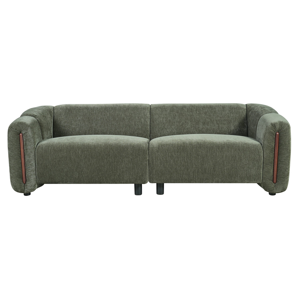 87.4" Modern Minimalist Curved Block Sofa