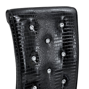 Alligator Skin Upholstered Dining Chairs