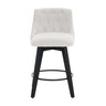 Swivel Bar Stools & Button Tufted Back (Set of 2)