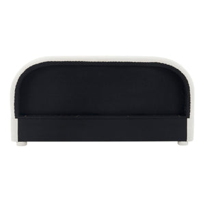 Upholstered Simple Modern Bedroom Bed With Curved Headboard