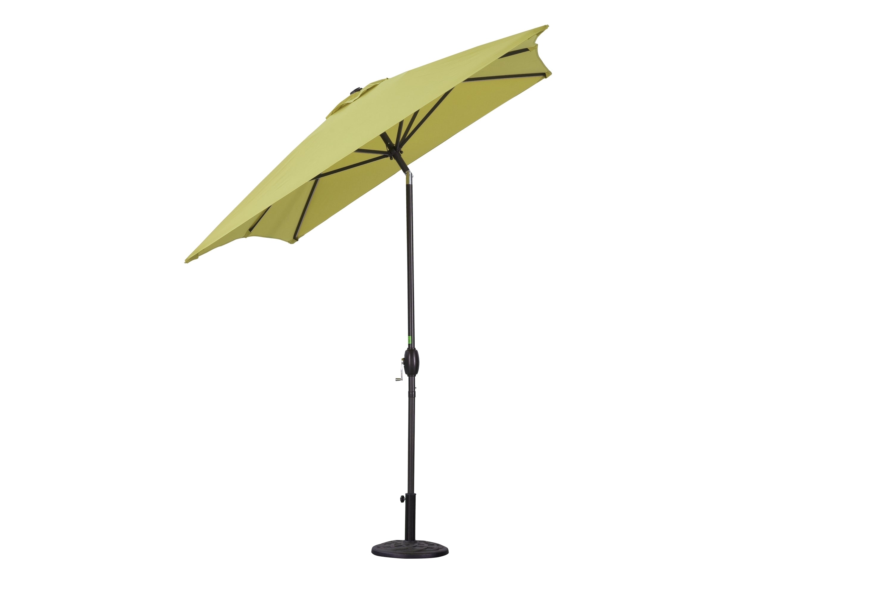 Rectangular-Patio-Umbrella-6.5-ft.-x-10-ft.-with-Tilt,-Crank-and-6-Sturdy-Ribs-for-Deck,-Lawn,-Pool-in-LIME-GREEN-Umbrellas-&-Sunshades