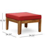 Grenada l-shaped outdoor love seat, rust