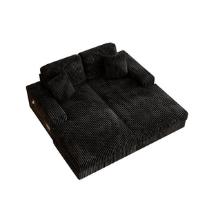 Convertible Sectional Sofa, Sleeper Oversized Living Room Lounge