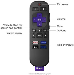 Roku Streaming Stick 4K Streaming Device 4K/HDR/Dolby Vision with Voice Remote with TV Controls