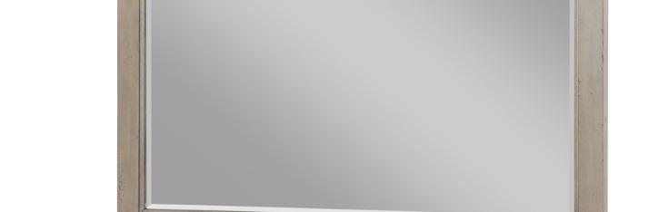 Scallop Shaped Mirror with White Poplar Finish