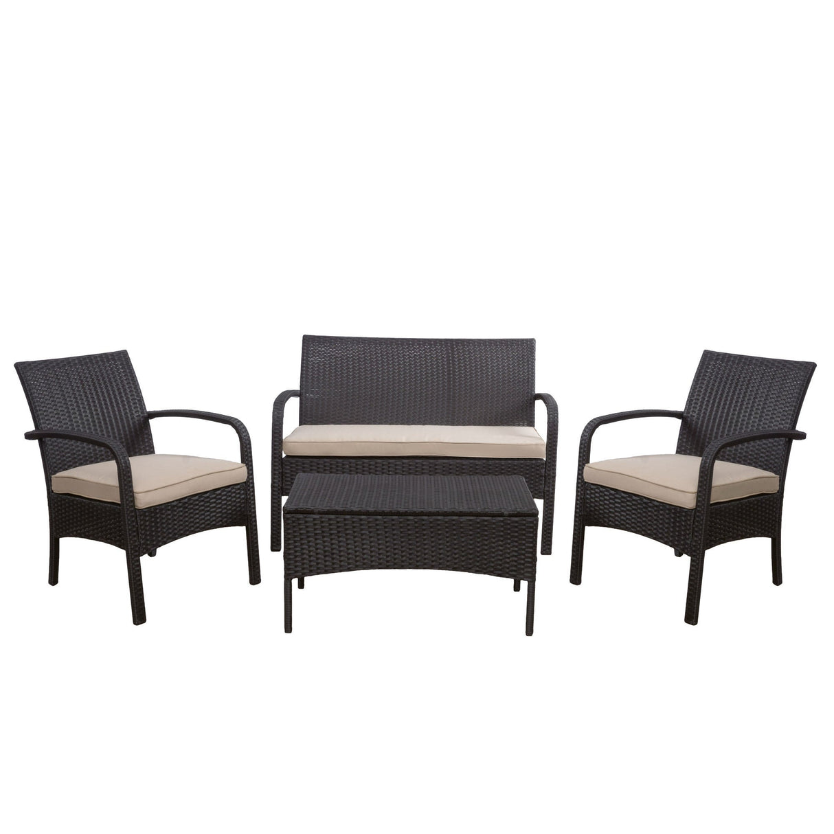Cordoba 4-Piece PE Rattan Outdoor Chat Set
