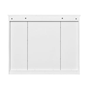 Wall Mounted Bathroom Cabinet With Mirror And 5 Shelves, Rectangular Design