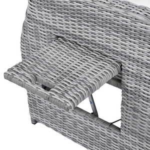 Outdoor Furniture Set Patio Rattan Furniture with Adjustable Table, Recliners, Side Tables, Ottomans