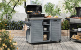 K&K 78.3' Outdoor Kitchen Island with Foldable Grill Table
