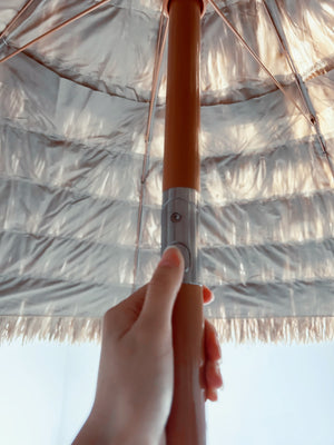 8' Thatched Patio Tiki Umbrella with Tilt - Brown