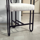 Household bar stools set of 2, modern upholstered with back