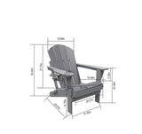 Folding adirondack chair with dual cup holders