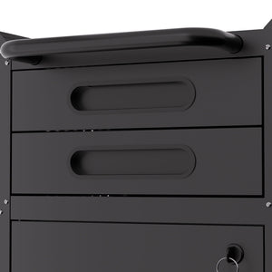 Rolling Tool Cabinet Heavy Duty Garage Storage With Lockable Doors & Drawers