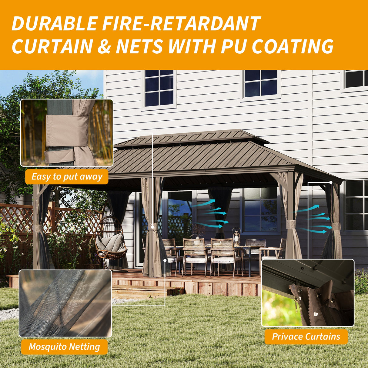 14' X 20' Hardtop Gazebo with Upgraded Features