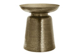 End Table with Bell Shaped Base and Hammered Texture