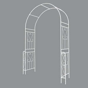 Metal Garden Arch W55'' x H94.5'' - Cream White Outdoor Arbor