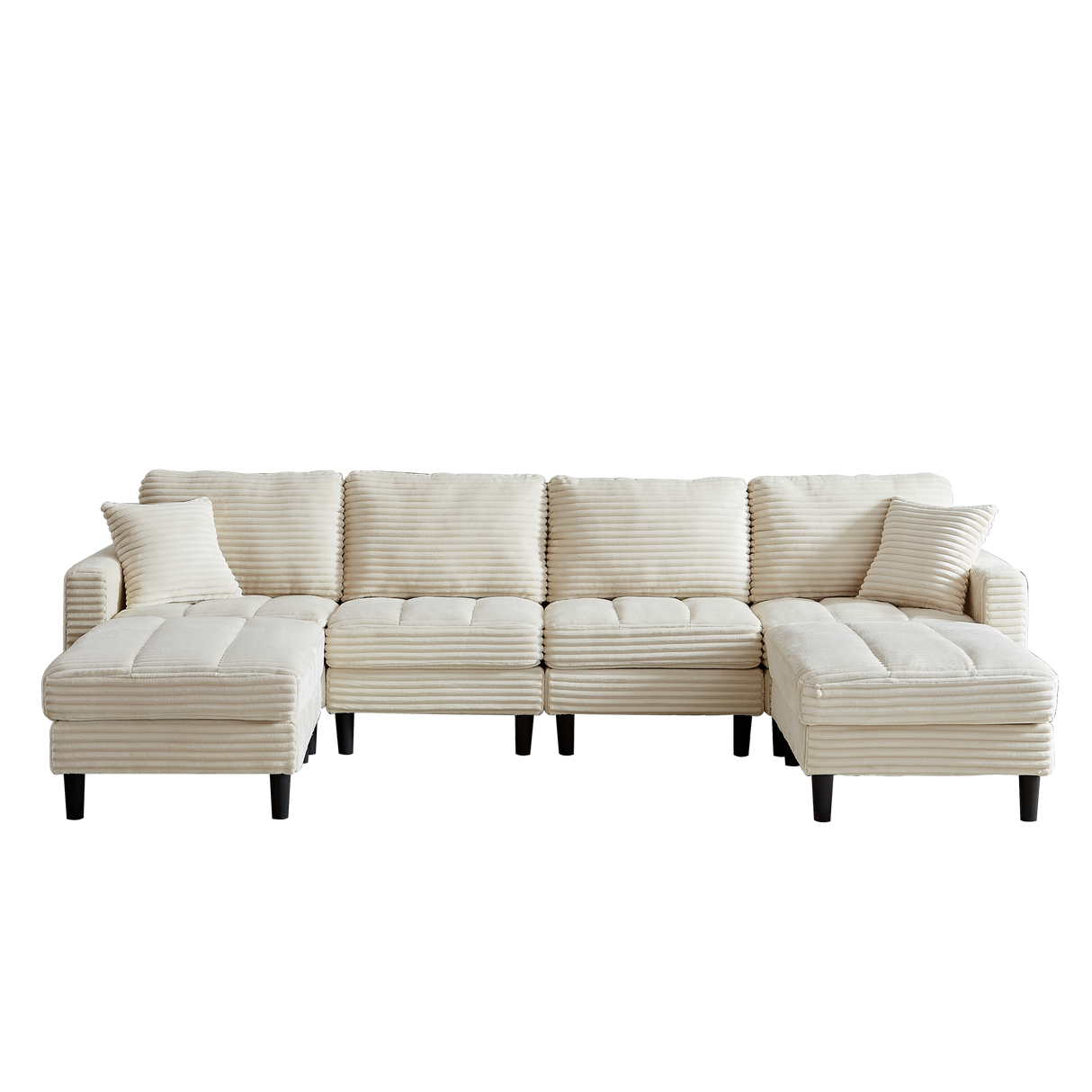 The Beverly Corduroy U-Shaped Sectional Sofa