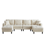 The Beverly Corduroy U-Shaped Sectional Sofa